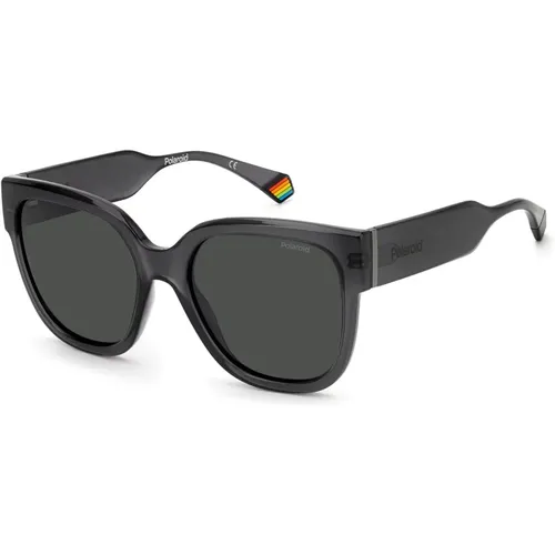 Schwarz/Graue Sonnenbrille PLD 6167/S , Damen, Größe: 55 MM - Polaroid - Modalova