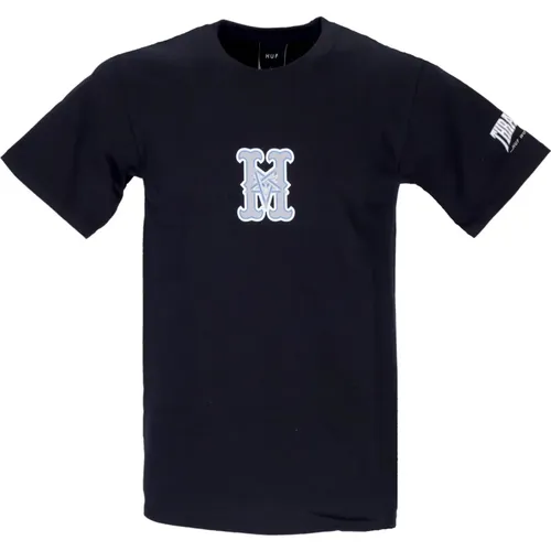 Schwarzes Herren Tee mit Thrasher Print , Herren, Größe: S - HUF - Modalova