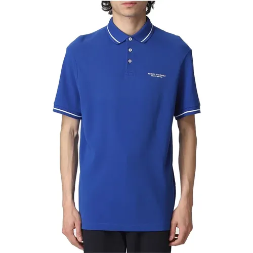 Short-sleeved Polo Shirt , male, Sizes: L, M - Armani Exchange - Modalova