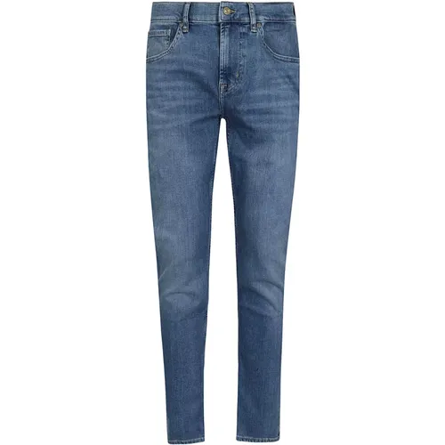 Hellblaue Slimmy Tapered Jeans , Herren, Größe: W29 - 7 For All Mankind - Modalova