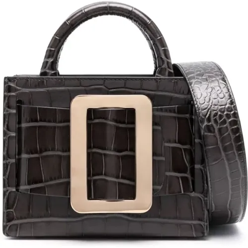 Croco Embossed Leather Handbag , female, Sizes: ONE SIZE - Boyy - Modalova