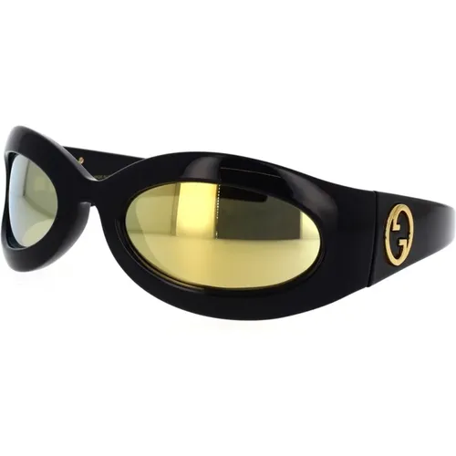 Ikone Sonnenbrille Gg1247S 003 , Damen, Größe: 60 MM - Gucci - Modalova