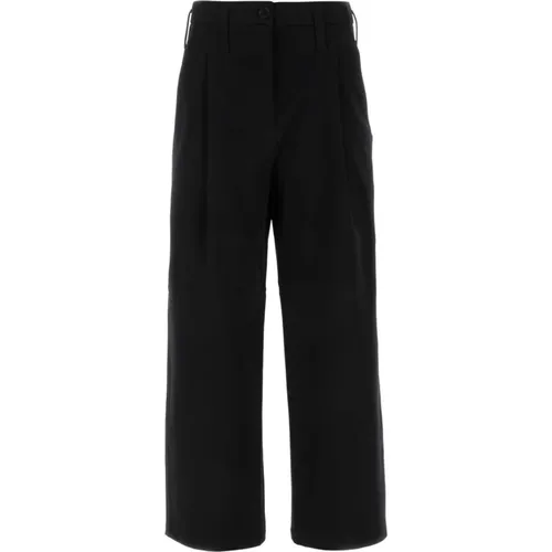 Schwarze Stretch-Weitbeinhose , Damen, Größe: 2XS - Philosophy di Lorenzo Serafini - Modalova