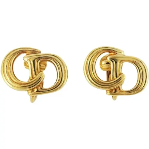 Pre-owned Metal earrings , female, Sizes: ONE SIZE - Dior Vintage - Modalova