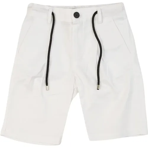 Weiße Bermuda-Shorts aus Baumwolle mit Kordelzug - Bikkembergs - Modalova