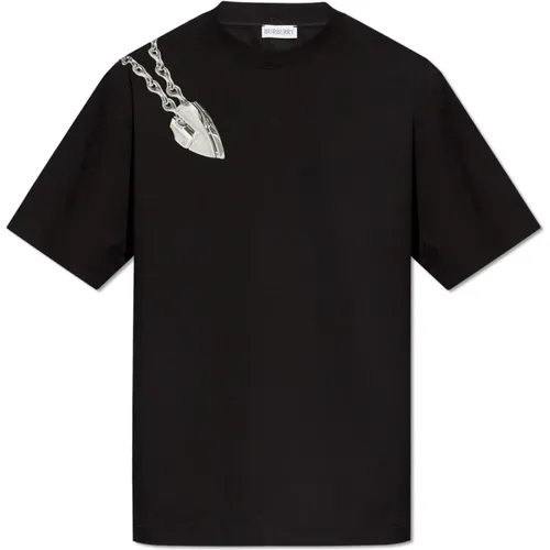 Bedrucktes T-Shirt , Herren, Größe: XS - Burberry - Modalova