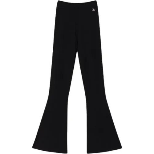 Nahtlose ausgestellte Strickhose , Damen, Größe: L - Twinset - Modalova