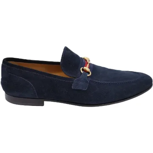 Pre-owned Suede flats , male, Sizes: 10 1/2 UK - Gucci Vintage - Modalova