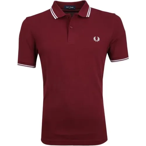 Doppellinie Piqué Polo Shirt , Herren, Größe: S - Fred Perry - Modalova