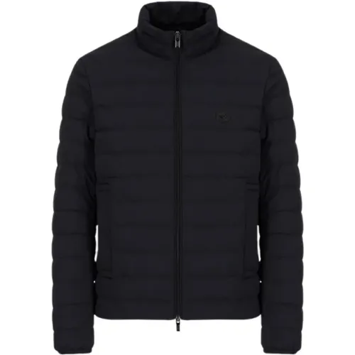 Quilted Down Jacket with Logo , male, Sizes: XL - Emporio Armani - Modalova