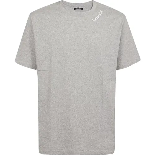 Men's Clothing T-Shirts & Polos Grey Ss24 , male, Sizes: XL - Balmain - Modalova