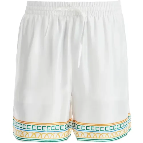 Seiden-Bermuda-Shorts in Crayon Temple - Casablanca - Modalova