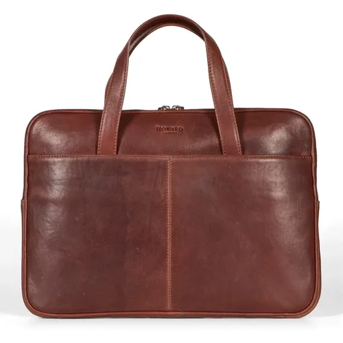 Genuine Leather Laptop Bag , male, Sizes: ONE SIZE - Howard London - Modalova