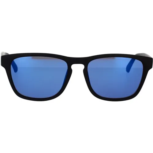 Square Sunglasses with Blue Mirrored Lenses , unisex, Sizes: 55 MM - Calvin Klein - Modalova