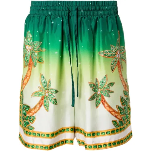 Joyaux DAfrique Silk Bermuda Shorts , male, Sizes: M, L - Casablanca - Modalova