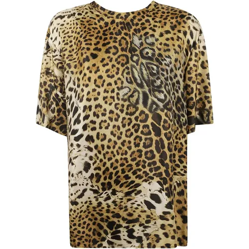 Giaguaro Show T-Shirt , Damen, Größe: XL - Roberto Cavalli - Modalova