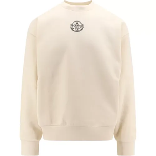 White Oversize Sweatshirt , male, Sizes: L - Moncler - Modalova