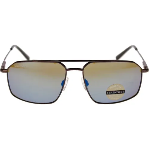 Wayne Sonnenbrille Polarisierte Gläser Dunkles Gunmetal - Serengeti - Modalova