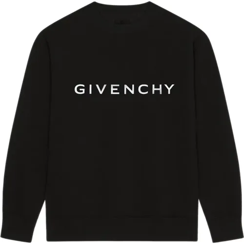 Creweck Sweater with Signature , male, Sizes: XL, L - Givenchy - Modalova