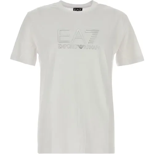 Casual Baumwoll T-Shirt für Männer , Herren, Größe: M - Emporio Armani EA7 - Modalova