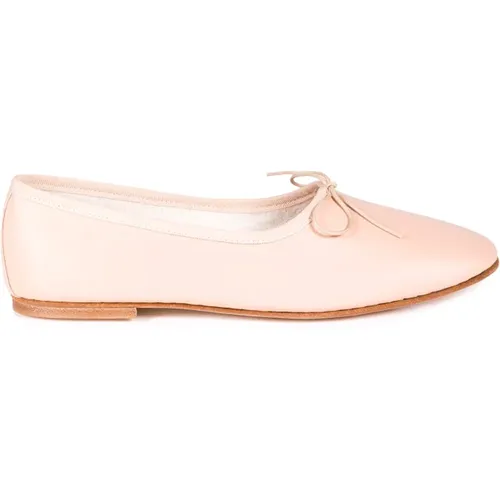 Ballerina Shoes Round Toe Italian Leather , female, Sizes: 6 UK, 5 UK, 4 UK, 7 UK, 3 UK, 8 UK - Douuod Woman - Modalova