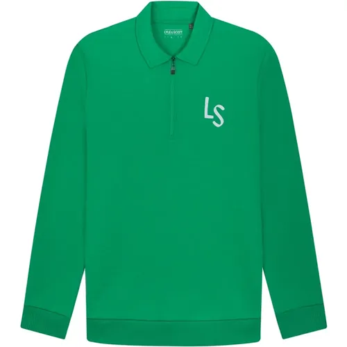 Logo Quarter Zip Sweatshirt , Herren, Größe: L - Lyle & Scott - Modalova