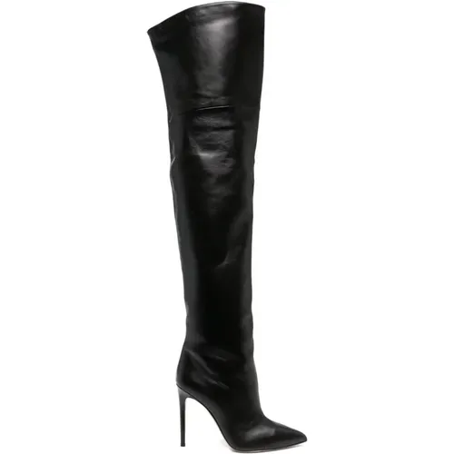 Elegante Schwarze Overknee-Stiefel , Damen, Größe: 36 1/2 EU - Paris Texas - Modalova