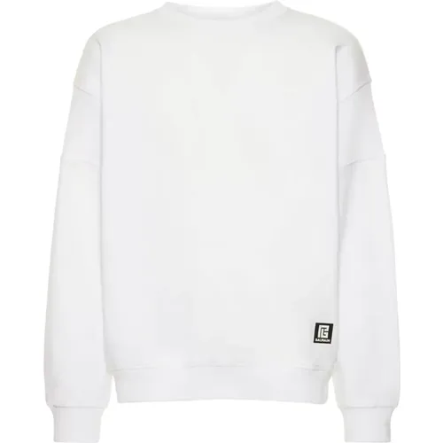 Weißes Logo Sweatshirt für Männer - Balmain - Modalova