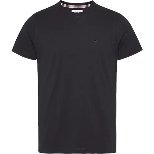 Herren Baumwoll T-Shirt Frühling/Sommer Kollektion , Herren, Größe: S - Tommy Hilfiger - Modalova