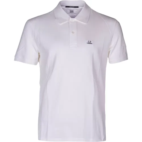 Stretch Piquet Polo Shirt, Klassischer Kragen , Herren, Größe: XL - C.P. Company - Modalova