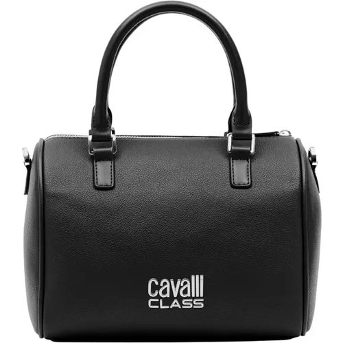 Handtasche mit Reißverschluss und zwei Griffen , Damen, Größe: ONE Size - Cavalli Class - Modalova