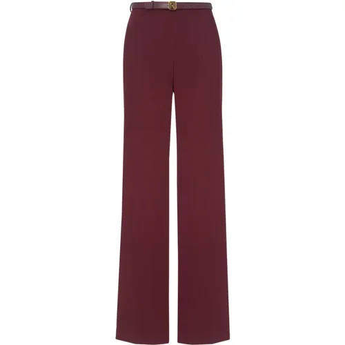 Rote High-Waist-Hose , Damen, Größe: L - Elisabetta Franchi - Modalova