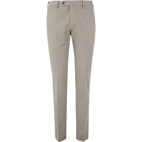 Flat Front Trousers With Diagonal Pockets , male, Sizes: 4XL - Pt01 - Modalova