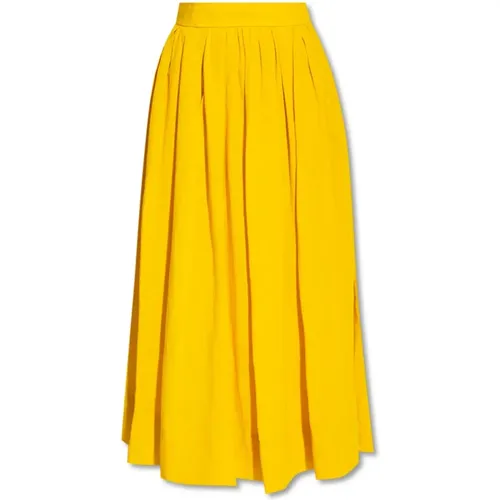 Linen Midi Skirt , female, Sizes: XL, M, XS - Chloé - Modalova