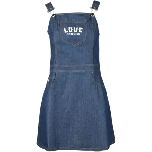 Baumwollkleid für Frauen , Damen, Größe: L - Love Moschino - Modalova