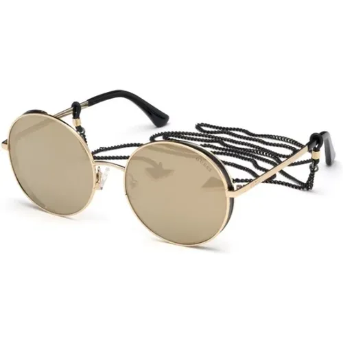 Gold Frame Women's Sunglasses , female, Sizes: 57 MM - Guess - Modalova