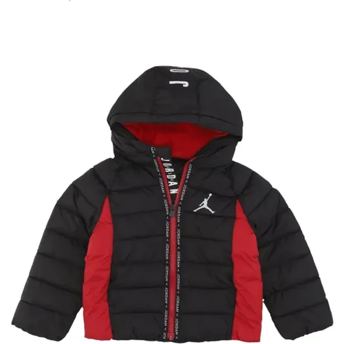 Kinder Kapuzen Faux Down Jacke Schwarz - Jordan - Modalova