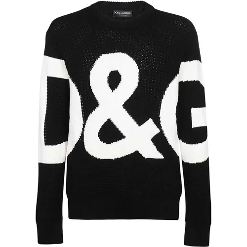 Classic Logo Sweater for Men , male, Sizes: S - Dolce & Gabbana - Modalova