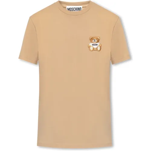T-Shirt mit Logo , Herren, Größe: M - Moschino - Modalova