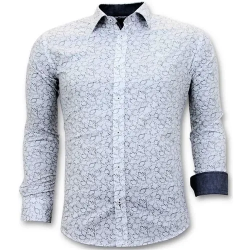 Exklusives italienisches Herrenhemd - Slim Fit Digitaldruck - 3048 , Herren, Größe: S - Gentile Bellini - Modalova