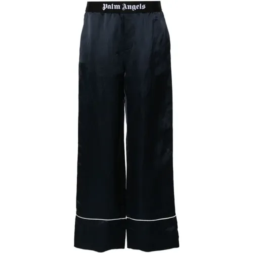 Linen Pyjama Trousers , female, Sizes: 2XS - Palm Angels - Modalova