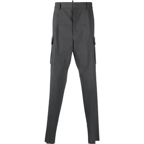 Trousers Grey , male, Sizes: XS - Dsquared2 - Modalova