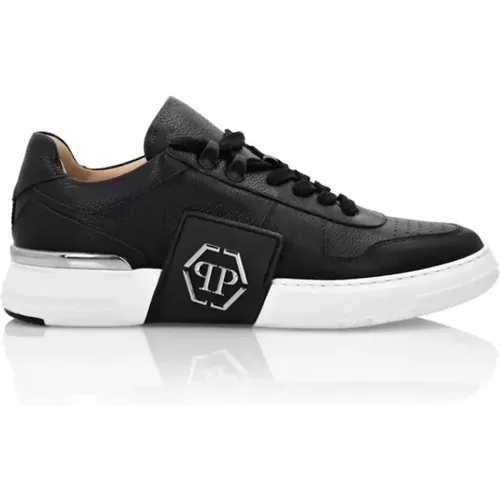 Leather Lo-Top Sneakers , male, Sizes: 11 UK, 12 UK, 7 UK, 13 UK, 10 UK, 8 UK, 9 UK - Philipp Plein - Modalova