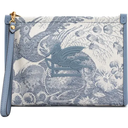 Blaue Handtasche mit Jacquard-Dekoration - ETRO - Modalova