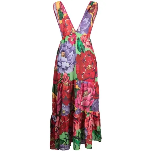 Kleid mit Ziernaht V-Ausschnitt - Farm Rio - Modalova