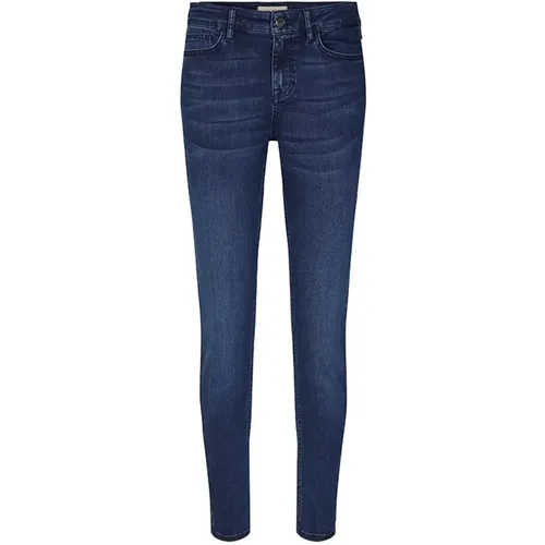 High-Rise Skinny Fit Blaue Denim Jeans , Damen, Größe: W24 - MOS MOSH - Modalova