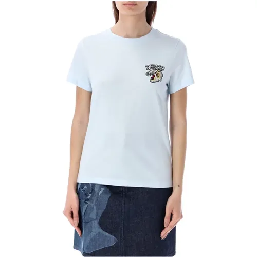 Women's Clothing T-Shirts & Polos Light Blue Ss24 , female, Sizes: XS, S, M, L - Kenzo - Modalova