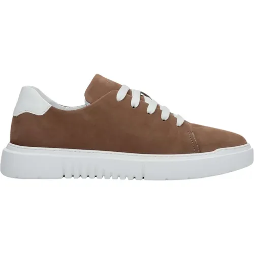 Herren Braun Low-Top Sneakers aus Nubuk Er00111157 , Herren, Größe: 41 EU - Estro - Modalova