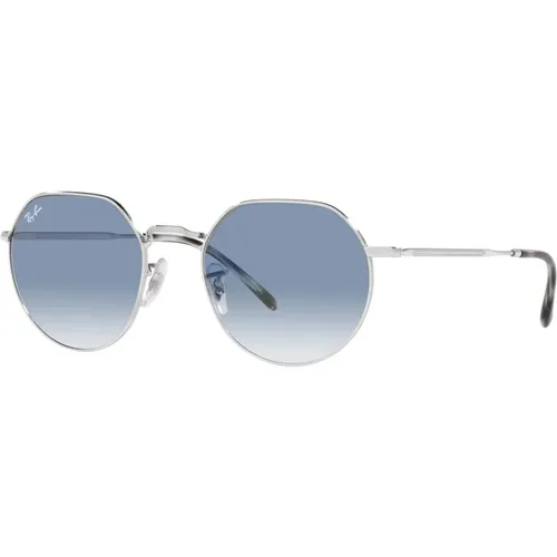 Jack Sunglasses Silver/Blue Grey Shaded , unisex, Sizes: 53 MM - Ray-Ban - Modalova