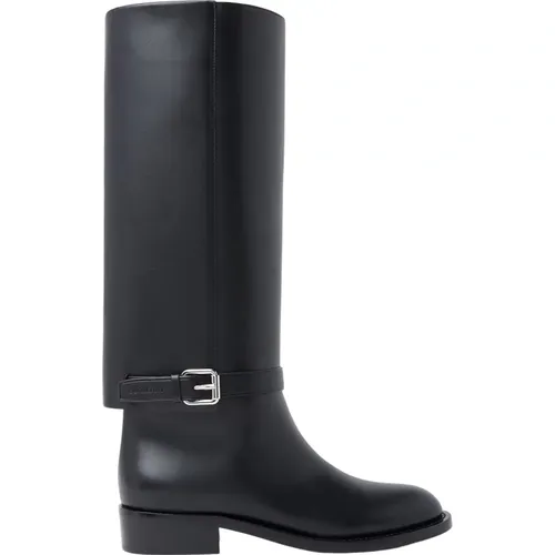 Smooth Grain Leather Riding Boots , female, Sizes: 7 UK - Burberry - Modalova